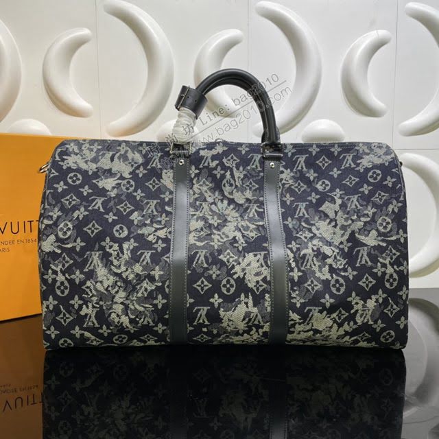 lv新款包包 路易威登Keepall Bandoulière 50旅行袋 2021春夏前系列 Monogram花卉 lv手提旅行袋 M57285  ydh3968